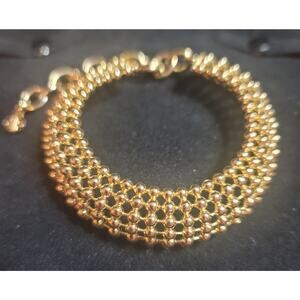 Gold Tone Beaded Bracelet